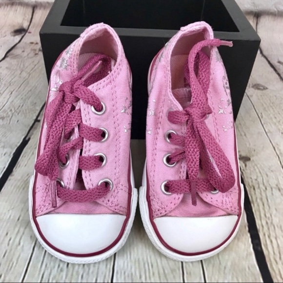 silver baby converse